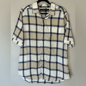 Sean John Men's Size XL Short Sleeve Button Down Shirt Y2K Diddy Pockets